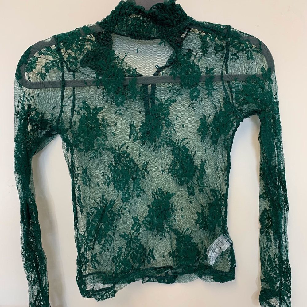 Green lace top size S